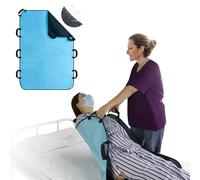 VobeNit Tabla de transferencia, sábana de transferencia lavable de 34 x 50 pulgadas para ancianos, 8 asas, almohadillas de cama de posicionamiento para pacientes postrados en cama, tabla de