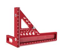 VOBOR 3D Multiángulo Escuadra Carpintero 22.5-90 Grados, Estilo Extendido Multifunctional Carpintería Regla de Aluminio, Escuadra Rapida Herramientas de Medición para Ingeniero