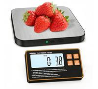 VOBOR Bascula Cocina Dividida con Pantalla LCD Magnética, 15kg/1g Alta Precisión, Función Tara,7 Unidades,Acero Inoxidable, Kitchen Scale Digital para Alimentos Horneado