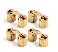 VOBOR Bisagra Barril,4 Piezas Bisagra de Barril Cilíndrico Latón Invisible,Mini Bisagras Ocultas 180°Ángulo de Apertura para Armarios Muebles Cajas de Joyería (10mm)