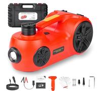 VOBOR Gato Hidráulico Eléctrico, 5T 12V Elevador Automático de Coche con Luz LED Inflador de Neumáticos, 150-450 mm Desmontadora de Neumáticos para Carretera SUV Sedán o Cualquier Vehículo
