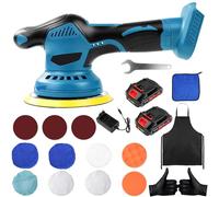 VOBOR Máquina pulidora de batería de 21 V, 150 mm, excéntrica para Makita, 8 velocidades variables hasta 5800 rpm, pulidora de coche, juego para pulido/encerado/detalles de coche