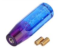 VOBOR Perilla de cambio universal con burbujas de cristal de dos colores Palanca de cambios Diseño ergonómico Agarre cómodo Instalación directa Mejora la comodidad de conducción (Púrpura Azul)