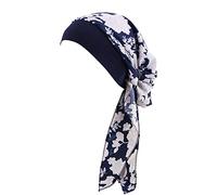 Vobozeany Pañuelo Cabeza Mujer Elegante Verano Turbantes Quimioterapia Musulmanas Respirable Sombrero de Quimio Cómodo Bandana para Cancer Oncológico Pèrdida de Pelo Cabello