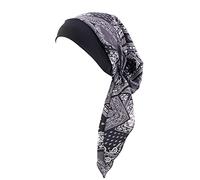 Vobozeany Pañuelo Cabeza Mujer Elegante Verano Turbantes Quimioterapia Musulmanas Respirable Sombrero de Quimio Cómodo Bandana para Cancer Oncológico Pèrdida de Pelo Cabello