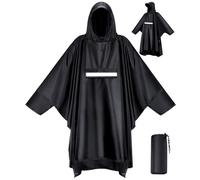VOBUKE Poncho Lluvia Impermeable Plegable Chubasquero hombre Reutilizable Chaquetas Capa Lluvia Mujer con reflector Capucha y Mangas Ligero Poncho Impermeable para Aire Libre Picnic Trekking Camping