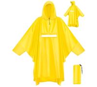 VOBUKE Poncho Lluvia Impermeable Plegable Chubasquero hombre Reutilizable Chaquetas Capa Lluvia Mujer con reflector Capucha y Mangas Ligero Poncho Impermeable para Aire Libre Picnic Trekking Camping