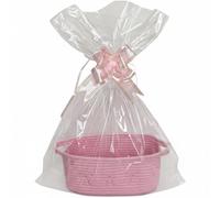 Vobumix Cestas De Almacenamiento, Cestas Tejidas De Cuerda De Algodón, Contenedores De Almacenamiento, Cesta De Baño para Artículos De Aseo con Asa, Organizador De Almacenamiento con Bolsa De Regalo.