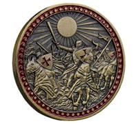 Vobumix Moneda De Los Caballeros Templarios Moneda Conmemorativa Cruzada Moneda De Desafío Vintage Moneda De Desafío De Medalla De Escudo Sagrado