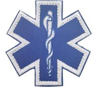 Vobumix Parche De Estrella De Vida, Insignia Bordada De Primeros Auxilios, Aplique Bordado De Moral para Ropa, Mochilas, Sombreros, Reparación, Decoración