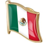 Vobumix Pin De Bandera De México, Insignia Tricolor Nacional Mexicana, Pins De Solapa con Bandera De México, Pin De Solapa con Bandera Mexicana, Pins Mexicanos Ondeantes para Sombreros Y Mochilas.