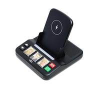 VOCA Sistema manos libres para personas mayores con 3 botones de fotos de marcación rápida, llamada de emergencia, cargador inalámbrico, indicador de llamada, fácil configuración y operación, estación