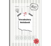 Vocabulary Notebook for Students & Adults: 3 Columns | Ruled | Space for 4.000 Words | Progress Tracking | Big Size 8.27 x 11.69 Inches | Softcover