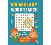 Vocabulary Word Search Book: Word Searches with Easy to Read Print about Science, Math, Nature, and More | 8.5 x 11 inches, 96 pages | For Kids Aged 6-10 | Gift for Vacations, Holidays and Free Times