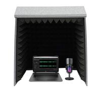 Vocal Booth Cabina portátil insonorizada absorción acústica Cabina vocal insonorizada con algodón absorbente de sonido de 50 mm, plegable para escritorio, grabación de sonido, 60 × 60 cm