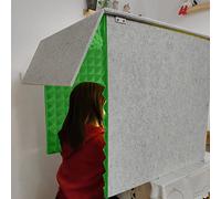 Vocal Booth - Caja de grabación de sonido portátil con aislamiento para escritorio de estudio, cubierta insonorizada de escritorio con paneles absorbentes para micrófono