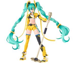 Vocaloid Fantastics Series Hatsune Miku Vivid Echoes Model Kit, Figura de Anime Coleccionable con Soporte para micrófono, Pelo Turquesa, Traje Amarillo
