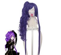 Vocaloid Gackpoid Gakupo Cosplay pelucas púrpura largo rizado fibra de alta temperatura pelo sintético Peruca Anime disfraz peluca Kuzz69380
