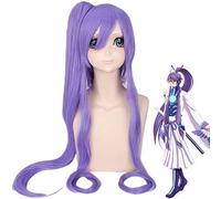 Vocaloid Gakupo púrpura larga cola de caballo peluca Cosplay hombres mujeres pelucas de pelo sintético resistente al calor PL-262