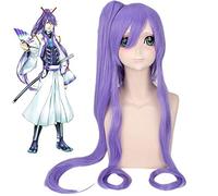 Vocaloid Gakupo púrpura larga peluca de pelo sintético Cosplay disfraz hombres mujeres fiesta de Halloween pelucas de cola de caballo Pelucas Anime
