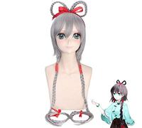 Vocaloid Luo Tianyi para mujer peluca larga y recta pelucas de cosplay gris resistente al calor sintética peluca de pelo sintético femenino PL-268