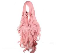Vocaloid Megurine Luka Mujer Rosa Peluca rizada de onda larga Disfraz de Cosplay Fiesta de cabello sintético resistente al calor Cosplay Pelucas