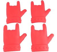 Vocdikficy 4 Piezas Cocina Silicona con Clip para Olla, Dispositivo ElevacióN de Tapa, Soporte para Cuchara, Liberador Vapor, Utensilios Elevadores Tapa una Prueba de Derrames, Forma Palma