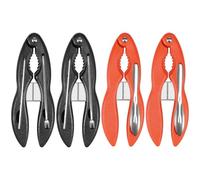 Vocdikficy 4 Piezas Galletas y Herramientas de Cangrejo Galletas y Herramientas Portátiles para Mariscos Kit de Herramientas Multifuncional para Galletas de Patas de Cangrejo