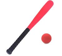 Vocdikficy Bate De BéIsbol con Pelota De 64 Cm, Divertido Juego para NiñOs, Bate para Adultos, Bate De BéIsbol Ligero con Pelota De Entrenamiento, Color Rojo