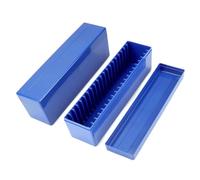 Vocdikficy Caja de Almacenamiento de de Monedas de 2 Piezas Compatible con 20 Portamonedas de, Caja de Monedas de Plástico para Almacenamiento de Monedas de Coleccionista Azul