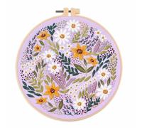 Vocdikficy El Kit de Bordado para Principiantes y Entusiastas del Bordado Incluye Paisaje Floral con Agujas de Hilo,D