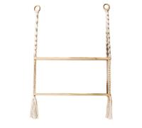 Vocdikficy Estante de Pared de Madera para Decoración, Estantes Montados en la Pared para Dormitorio, Plantas, Flores, Columpio de Madera, Cuerda Colgante, Decoración del Hogar