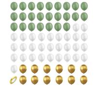 Vocdikficy Globos Verde y Dorado, 67 Piezas de 12 Pulgadas, Globos de Reunión Blancos, Dorados, Verde para Cumpleaños, Boda