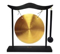 Vocdikficy Mini Escritorio Gong Mesa CarillóN de Viento Instrumento de PercusióN Platillos Gongs con Mazo para DecoracióN del Hogar Regalo de InauguracióN-A