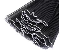 Vocdikficy Papel de Regalo para Ramo de 3 Piezas, 11 Pulgadas X 4,5 Yardas para Cada Tela de Embalaje de Flores con Borde Perlado, (Negro)