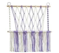 Vocdikficy Tapiz de Hamaca Rellena Que Ahorra Espacio Boho Macrame Colgante de Pared Tejido A Mano Juguetes de Peluche Red para Decoración de Sala de Juegos,B
