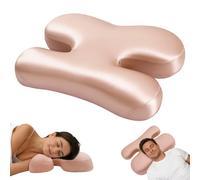 vocheer Silkly - Almohada de belleza antiarrugas, almohada cervical de espuma viscoelástica refrescante con diseño ergonómico, soporta cuello y hombros para personas que duermen boca arriba y de lado