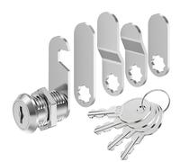 VOCIBO® Candado para Buzón Con 4 Llaves y 5 Placas de Cerradura Diferentes - Cerradura de 20 mm, Diámetro 18 mm - Para Buzones y Puertas