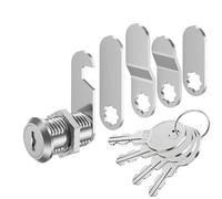 VOCIBO® Candado para Buzón Con 4 Llaves y 5 Placas de Cerradura Diferentes - Cerradura de 25 mm, Diámetro 18 mm - Para Buzones y Puertas