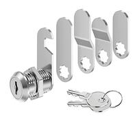 VOCIBO® Cerradura para buzón de 20 mm, viene con 5 placas de bloqueo diferentes, cerradura para armario, cerradura para muebles, cerradura para taquilla, cerradura de palanca para buzones