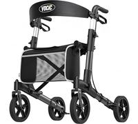 VOCIC Andador plegable y ligero con asiento, andadores estrechos para apartamentos plegable de aluminio para personas mayores, pesa solo 7,8 kg, compra Walker para todos los terrenos, 5 años de