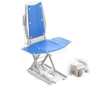 VOCIC AX10, Sillón eléctrico con ayuda para levantarse y ruedas, levantamiento seguro del suelo, portátil y plegable, altura ajustable de 0-50 cm, hasta 140 kg, para personas mayores y uso doméstico