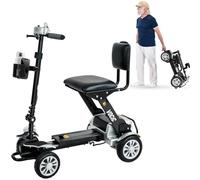 VOCIC D71 - Patinete eléctrico plegable ligero para personas mayores, 21 kg, fibra de carbono, con marco ajustable hasta 150 kg, plegable, certificación de avión de 20 kg, 5 años (plata)