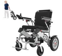 VOCIC V62 Silla de ruedas electrica plegable ligera 25KG,Sillas de ruedas de doble batería 136KG,25KM aluminio electric wheelchair para todos los terrenos,Aprobado por la aerolínea|Garantía de 5 años