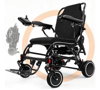 VOCIC V81 Silla de ruedas eléctrica de carbono, plegable, ligera, 24 kg, 28 KM, superdeportivo, silla de ruedas eléctrica con neumáticos a prueba de pinchazos, para todo terreno con diseño de doble