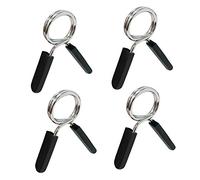 Vockvic Collares de Clip de Resorte 4 Piezas, 28mm Abrazaderas de Barra para Mancuernas, Bloqueo de Resorte Abrazadera de Clip de Barra Olímpica para Gimnasio Entrenamiento Levantamiento de Pesas