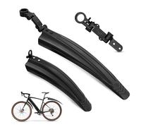 Vockvic Guardabarros de Bicicleta, Bicicleta de Montaña Bici Ciclismo Neumático Delantero Trasero Guardabarros Ajustables Juego de Guardabarros para Neumáticos para Carretera Mountain Bike (Negro)