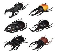 Vocoliday 6 figuras de escarabajo realistas para Halloween, Navidad, cumpleaños, día de los inocentes