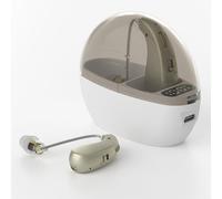 VOCOMAX Acompañante de Sonido - Diseño detrás de la oreja, incluye estuche de carga portátil, autonomía de larga duración, reducción de ruido, sonido personalizable (oro)