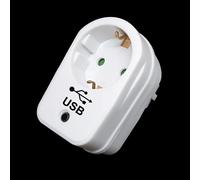 VOCOMO Enchufe USB de conmutación (3680 W) para Amplificador/Receptor AV, EDV, Ordenador, en Espera Killer